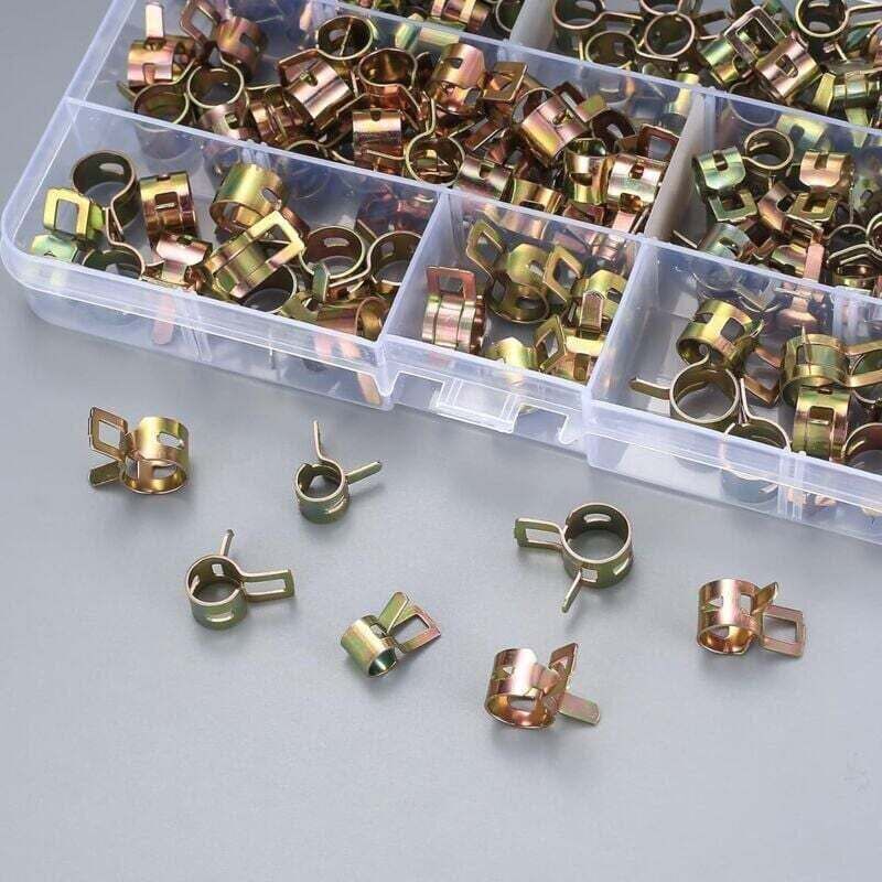 Lot 100 Pinces à Ressort Pour Tuyaux 6-22 Mm – Serre-Joints Ajustables Carburant/Eau/Air