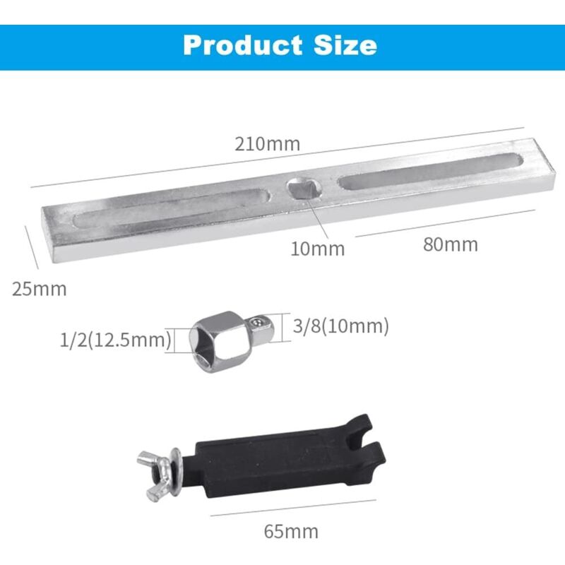 Clé Réglable Pour Démonter Couvercle Réservoir Essence – Outil Pompe à Carburant Universel – Acier Chromé-Vanadium 23-190 Mm