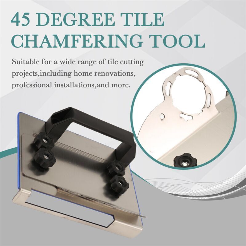 Kissmii Outil Chanfrein 45° Pour Carrelage – Support Meuleuse D'Angle Précis Et Robuste Pour Coupes Parfaites En Céramique Et Pierre