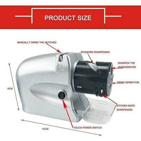 Ulisem Aiguiseur couteaux electriques,Aiguiseur de couteaux de cuisine,  Base Anti-dérapante postuler à couteaux et