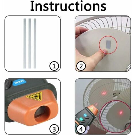 Ulisem Tachymètre Numérique, Compte-Tours sans Contact, Tachymètre