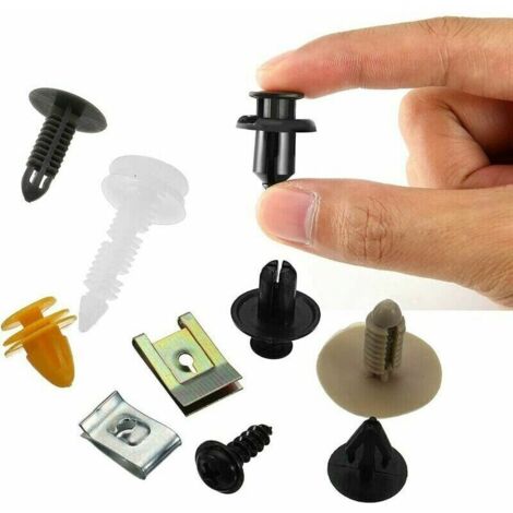 Fixation En Plastique, 100Pcs Voiture Clips, Clips De Fixation Rivet