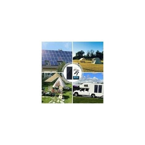 Ulisem Panneau solaire de 300 W, 12 V, avec kit de chargeur de contrôleur de charge solaire 60 A, idéal pour le camping-car, le yacht, les activités en plein air et l'éclairage de jardin.