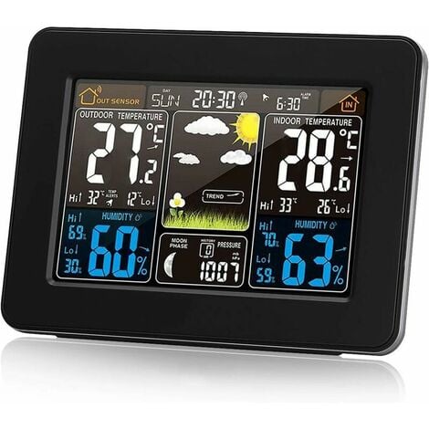 Station météo sans Fil numérique Thermomètre extérieur intérieur avec  capteur de température extérieur et Moniteur d'hdité Jauge190 - Cdiscount  TV Son Photo