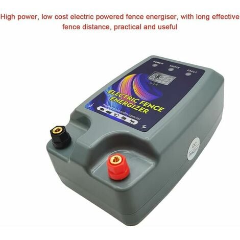 Kit de clôture électrique, Clôture électrique pour bétail, animaux, électrificateur de clôture, haute puissance, 3 modes d'alimentation pour élevage de volailles