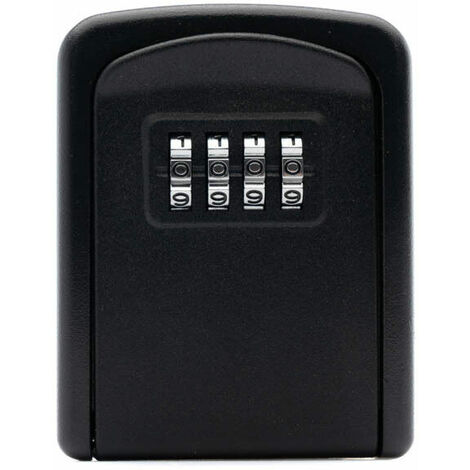 Coffre-fort à clés mural avec code numérique et clés d'urgence, grande boîte  à clés de sécurité xl taille extérieure Coffre-fort pour la maison, le  bureau, l'usine, les garages (blac