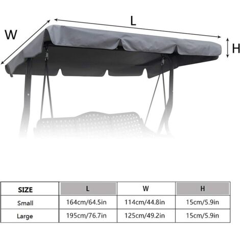 Housse De Protection Pour Coussin De Balançoire 3 Places - 150x50cm - Étanche Et Résistante