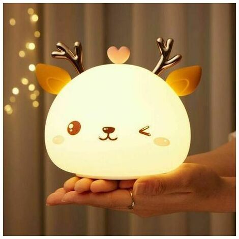 Big Fox Veilleuse Enfants Veilleuse Bébé Veilleuse Portable Silicone Lampe  De Chevet Multicolore