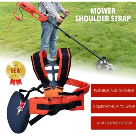 Ulisem Harnais Effort Réglable Confortable,Harnais à Epaule Pratique Confort Pour Débroussailleuse Tondeuse à Gazon Universal Machine De Jardin Accessoire