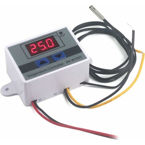 Thermostat de refroidissement numérique / chauffant Prise de température  Lcd, 230v pour contrôleur de température de ferme de serre / thermostat de  terrarium (prise)