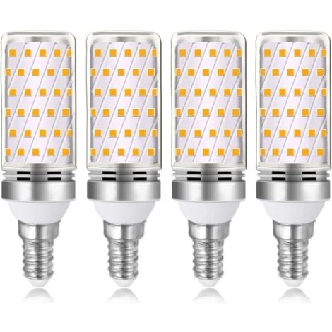 Ampoule LED E14 16W blanc chaud 3000K 1600lm, équivalent lampe halogène E14 100W 120W, AC 230V, non dimmable, 4 pièces Ulisem