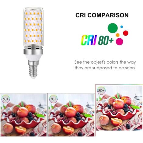 Ampoule LED E14 16W blanc chaud 3000K 1600lm, équivalent lampe halogène E14 100W 120W, AC 230V, non dimmable, 4 pièces Ulisem