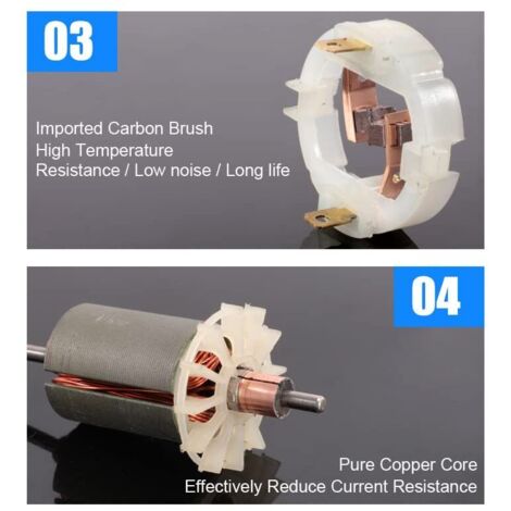 Moteur à Courant Continu HRS 550 SH 5800 Tr/min 14,4 V 14,4 V CC Pour Visseuse Sans Fil, Modélisme, Etc