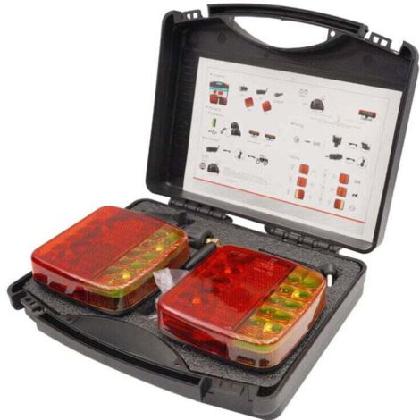 Kit De Feux Arrière LED Magnétiques Sans Fil Pour Remorque – Rechargeable, étanche IP65, Jusqu'à 10h D'autonomie