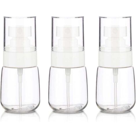 UlisemLot de 3 petits vaporisateurs de voyage 30 ml, vaporisateurs de voyage vides, mini vaporisateurs en plastique à brume fine (1/4)