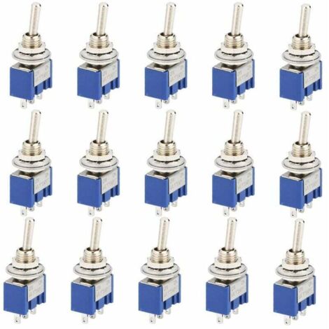 Interrupteur à Bascule 3 Positions 12V 20A - Bleu LED - Pour Voiture, Camion, Bateau