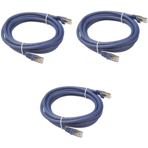 [JAMAIS UTILISÉ]3 pièces 3 Câble Internet Câble patch Internet Câble d'imprimante Câble réseau LAN Câble patch informatique Câble LAN informatique Câble de pontage Câble patch réseau Haut-parleur Ethe (1/5)
