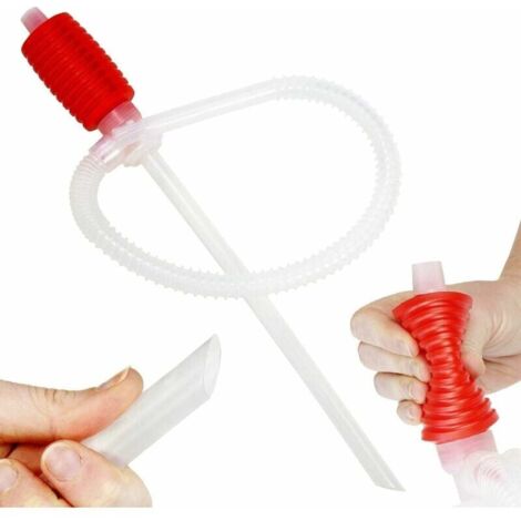 Pompe Transfert Carburant Essence Diesel Huile Manuelle 2m Pompe à Siphon Manuelle Haut Débit - Pour Transfert Essence, Diesel, Huile, Eau - Longueur Tuyau 2m Chauffage Diesel 12 V