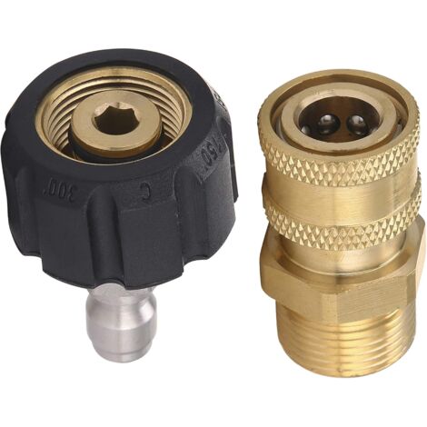 Kit Adaptateur + 5 Buses Pour Nettoyeur Haute Pression Karcher K2 à K7 - Connexion Rapide 1/4