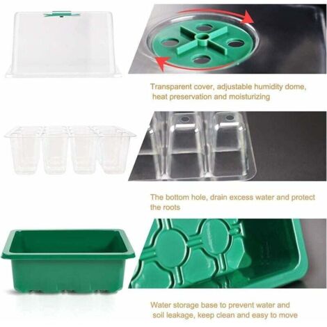 Bac Germination Graines Mini Serre De Jardin Avec Couvercle - 120 Cellules, Plateaux De Culture Pour Semis Et Germination Mini Serre De Jardin Pour Semis Bac Germination Graines Mini Serre De Jardin Avec Couvercle - 120 Cellules, Plateaux De Culture Pour Semis Et Germination Mini Serre De Jardin Pour Semis