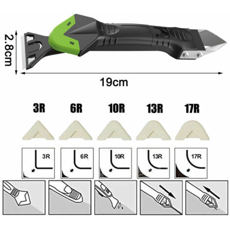 Kit Joint Silicone 5 En 1 Kit De Calfeutrage En Silicone, Outil De