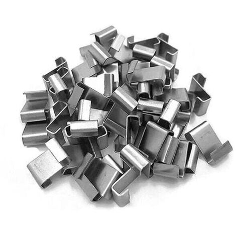 QWORK Lot De 100 Clips Pour Serre, Accessoires De Fixation Pour Serre De Jardin Verre, Clips En
