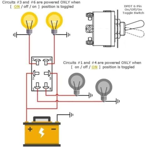 Interrupteur à Bascule DPDT 6 Broches 3 Positions – Lot De 5, 250V 15A, Trou De Montage 12mm – Pour Vannes Mécaniques, Projets électroniques
