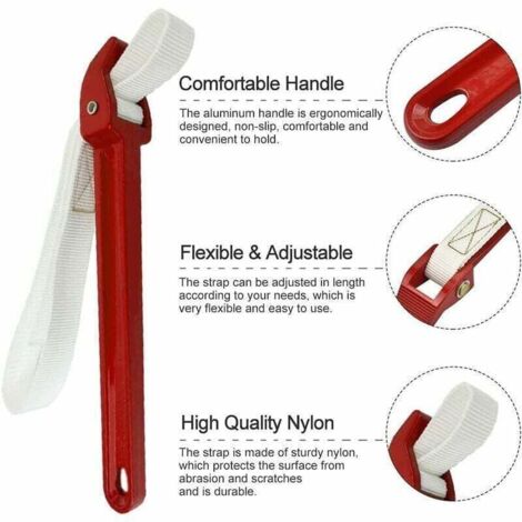 2 pcs Clé à Sangle Réglable pour Filtre, 6/8 pouces, Clé serre-tubes à