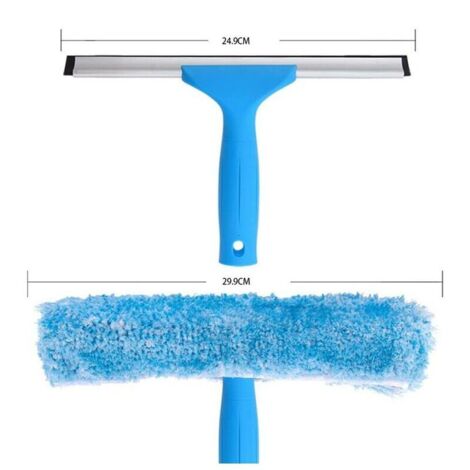 Kit Nettoyage Salle De Bain Tikysky - Nettoyeur De Vitres - Raclette à Eau - Professionnel Avec Raclette En Silicone Et Brosse En Microfibre Nettoyage Vitre