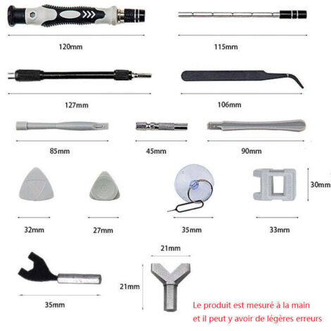 Kuptone 38 en 1 Jeu de Tournevis de Précision - Kit d'outils de Réparation pour