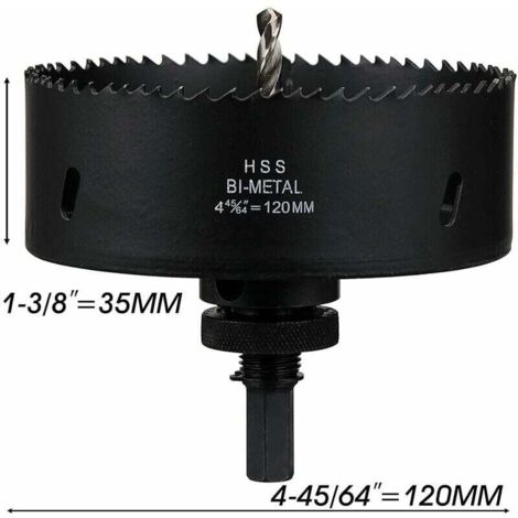 Scie cloche - 160 mm - Acier rapide HSS M42 bi-métal - Scie-cloche avec tige hexagonale et foret pour bois, construction sèche et tôle métallique - 1 pièce - Rouge Scie cloche - 160 mm - Acier rapide HSS M42 bi-métal - Scie-cloche avec tige hexagonale et foret pour bois, construction sèche et tôle métallique - 1 pièce - Rouge