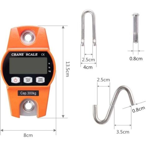 Peson Electronique 300kg Balance Suspendue Numérique - Précise Pour Pêche Et Ferme
