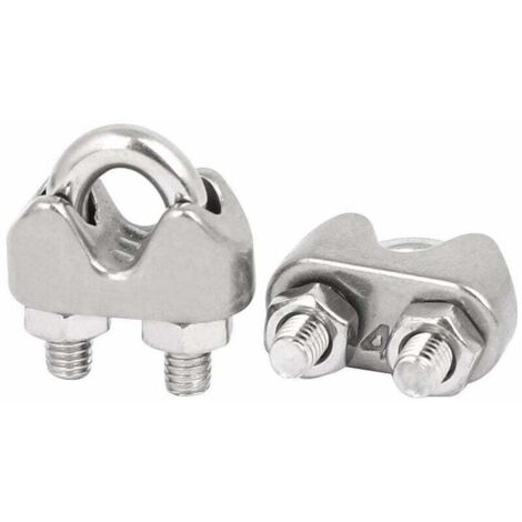 ROM Serre-câbles Duplex Clips De Câble Métallique Serre-câbles En Acier