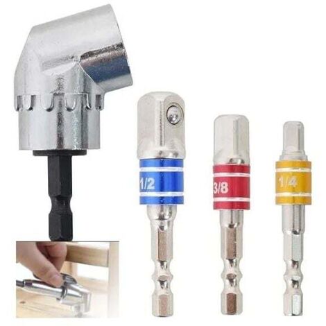 Libraton Adaptateur De Douilles Impact 9 Pièces - Rallonges 3/6/12" 1/4 3/8 1/2" Pour Perceuse