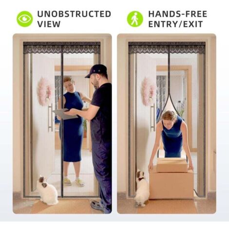 Magnétique Moustiquaire 140 X 250 Cm Rideau De Anti-Insectes