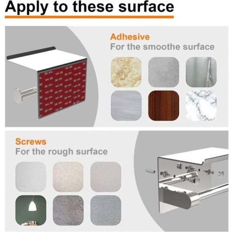 Haofy Étagère Murale pour Téléphone, Organisateur de Rangement en Acier Inoxydable pour Salle de Bain, Toilettes, Cuisine, Camping-Car, 185 X 90 Mm, Multifonction, Adaptée aux Haofy Étagère Murale pour Téléphone, Organisateur de Rangement en Acier Inoxydable pour Salle de Bain, Toilettes, Cuisine, Camping-Car, 185 X 90 Mm, Multifonction, Adaptée aux
