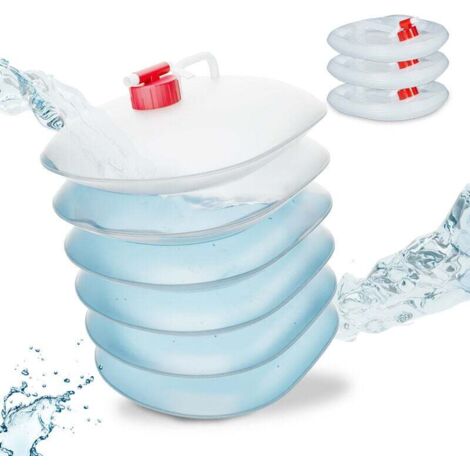 Lot De 4 Bidons Pliables 5L Pour Eau Potable - Camping Randonnée Équitation