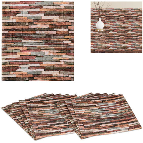 Alwayspon Lot De 10 Autocollants Muraux Vinyle Bohème - Feuilles Vertes 20x20cm Pour Cuisine Et Salle De Bain