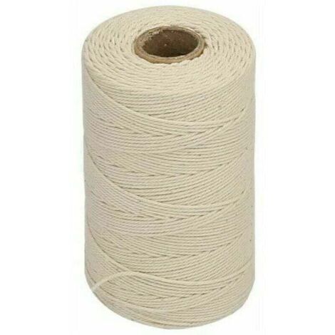 Fil coton ciré 2mm ecru en écheveau de 10m cordon création bijoux déco macramé - Un grand marché