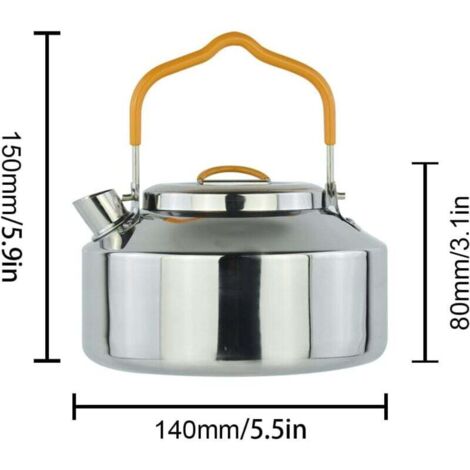 Bouilloire De Camping Semptec En Acier Inoxydable 0,7 L - Neuf, Référence NX8408