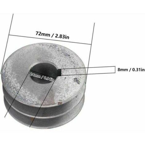 Poulie Gorge Unique 100 Mm – Alésage Fixe 14 Mm, Pour Courroie Ronde 6 Mm Polyuréthane – Transmission Moteur & Modélisme