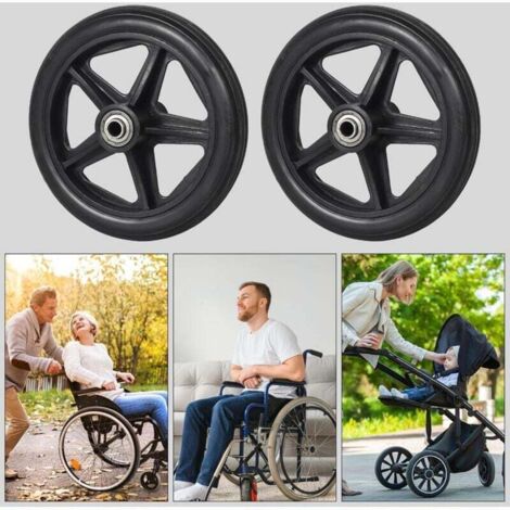 Lot De 2 Roues Avant En PVC - 20,3 Cm - Pour Remplacement Sur Chariot, Meuble Ou équipement Roulant