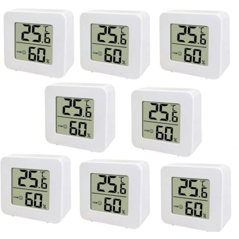 Thermomètre Digital Pour Voiture - Affichage LCD, Ventouse - Argent