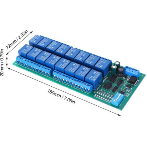 YOSOO Carte Relais 16 Canaux Carte De Relais Module De Contrôle De Relais Anti-interférence à