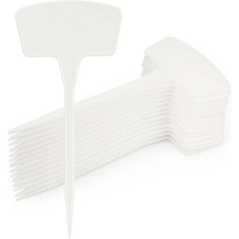 Lot de 30 étiquettes en plastique pour plantes (blanc) : 26,5 cm de haut, imperméables, adaptables pour plantes hautes, utilisables en extérieur comme marqueurs de nom (1/4)