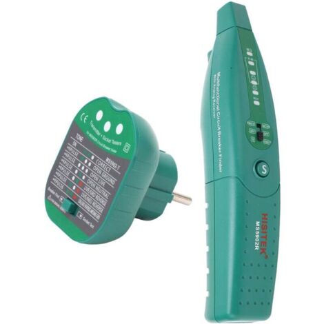 Testeur de prise avec lampe de poche, détecteur de fusible de disjoncteur, testeur de prise d'avertissement de batterie faible, pour la reconstruction du réseau électrique et (MS5902TD EU PLUG (1/4)