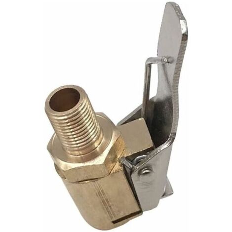 Embout Gonflage Pneu Voiture Tire Air Chuck Roue Pompe Valve de Pneu gonfleur Clip de Serrage Adaptateur connecteur de Laiton Vehicules