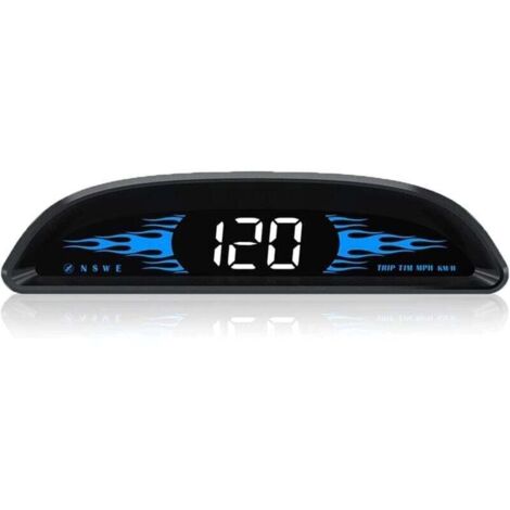 4" Compteur de Vitesse HUD pour Voiture Affichage Universel du Pare Brise MPH/KMH Indicateur de Vitesse numérique Détecteur de Vitesse GPS Alarme de survitesse, USB prêt à l'emploi (1/4)