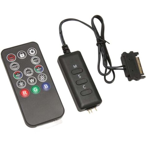 ARGB Contrôleur avec Télécommande 5V 3-Pin ARGB Contrôleur Répartiteur RGB Contrôleur de gradateur RGB Pour Contrôleur d'éclairage (1/4)