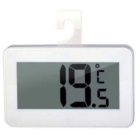 Thermomètre Numérique Mini pour Réfrigérateur, Thermomètre étanche pour Congélateur avec Crochet, Écran Acl Facile À Lire, Idéal pour Maison et Bureau (-20 À 60°C) Blanc (1/4)